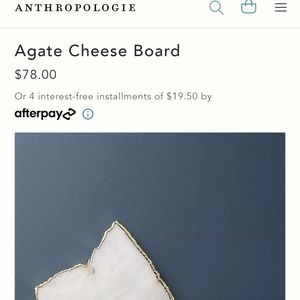 Anthropology agate cheese board $40